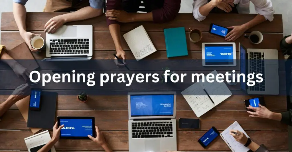 Opening prayers for meetings