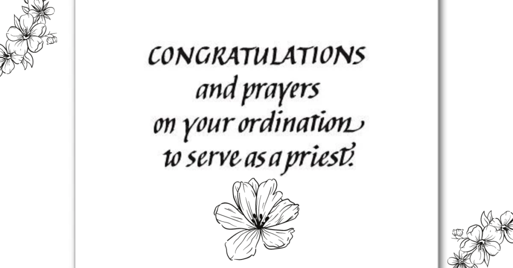 Prayerful Ordination Congratulations Messages