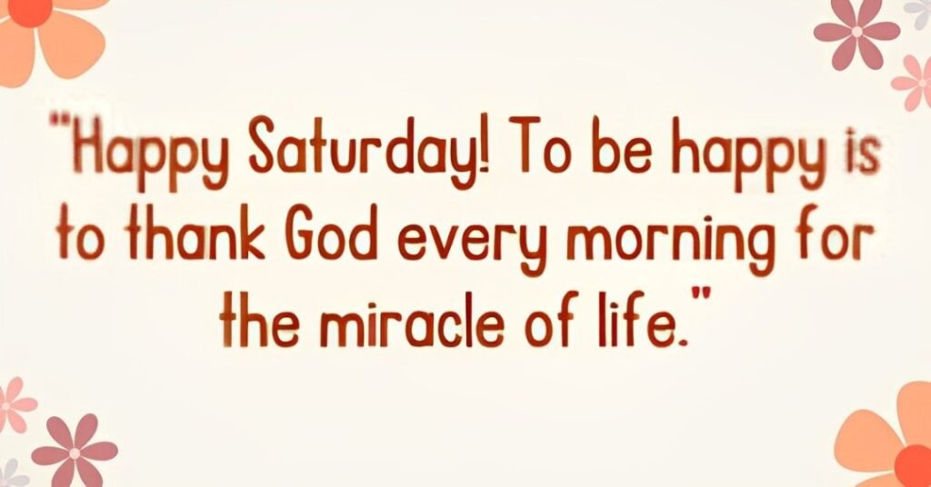 Good morning happy Saturday God bless