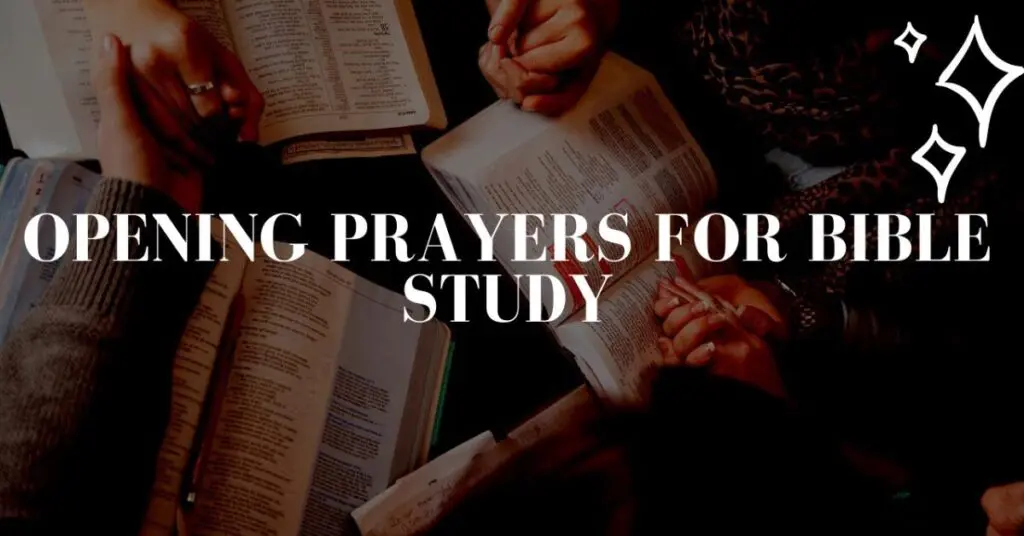 Opening prayer for bible study