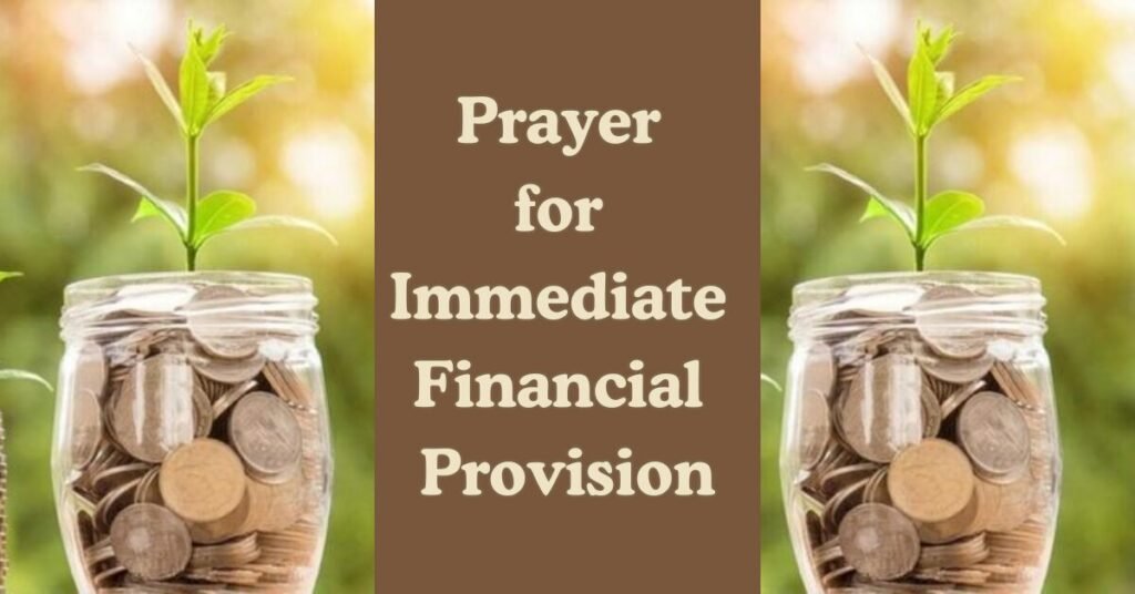 Prayer for Immediate Financial Provision