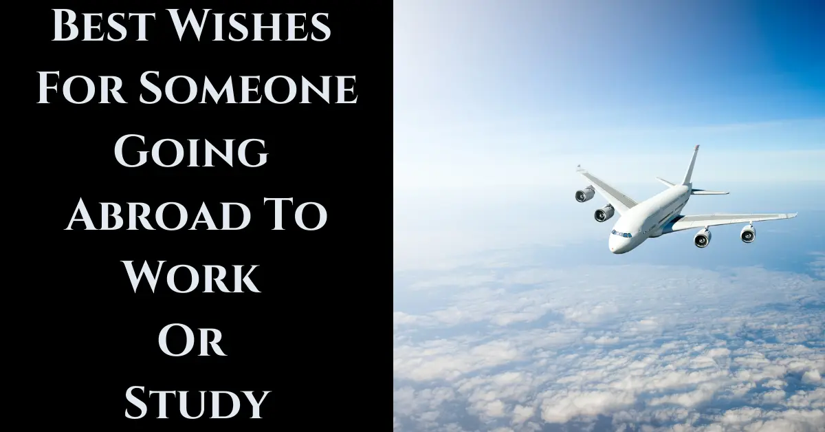 Best Wishes For Someone Going Abroad To Work Or Study