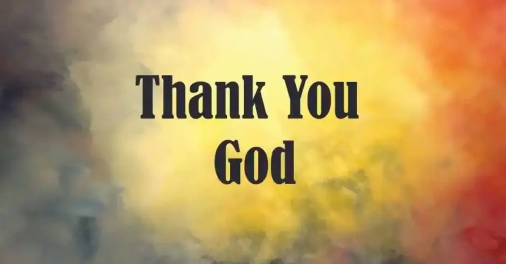 Short Prayer For Thanking God