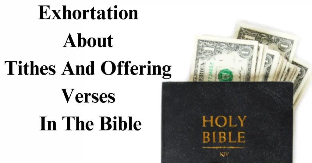 Exhortation About Tithes And Offering Verses In The Bible