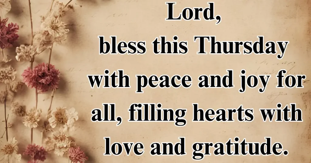 Prayer-Focused Thursday Blessings