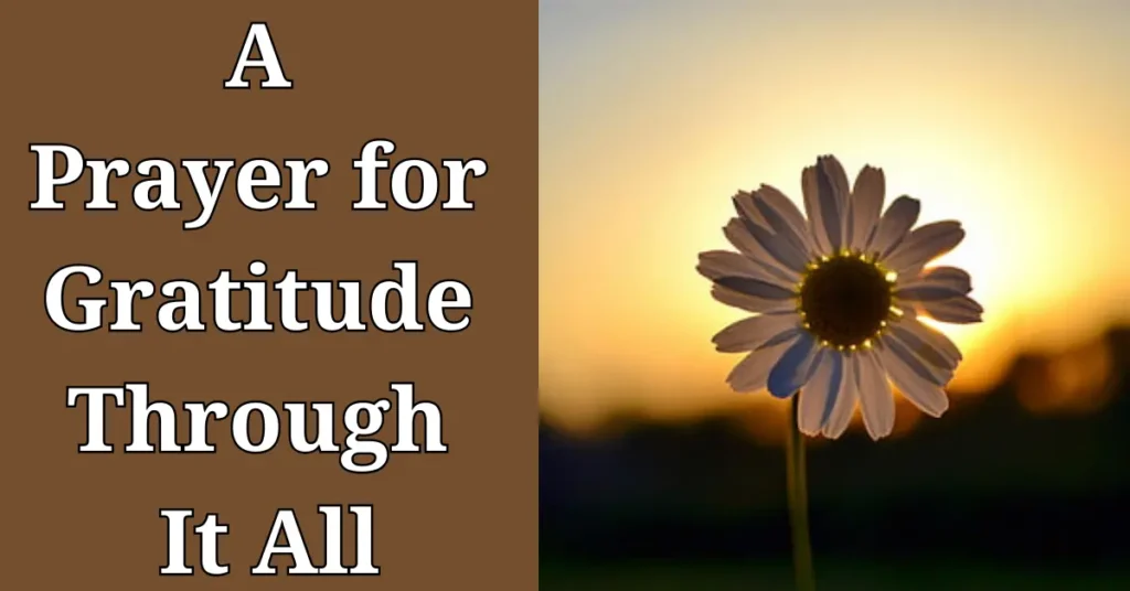 A Prayer for Gratitude Through It All